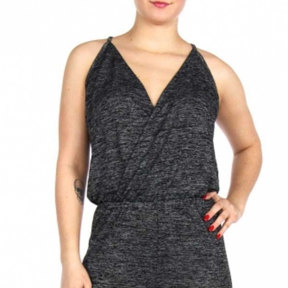 COPY - Cotton Blend V Neck Jumpsuit W/SPANDEX!